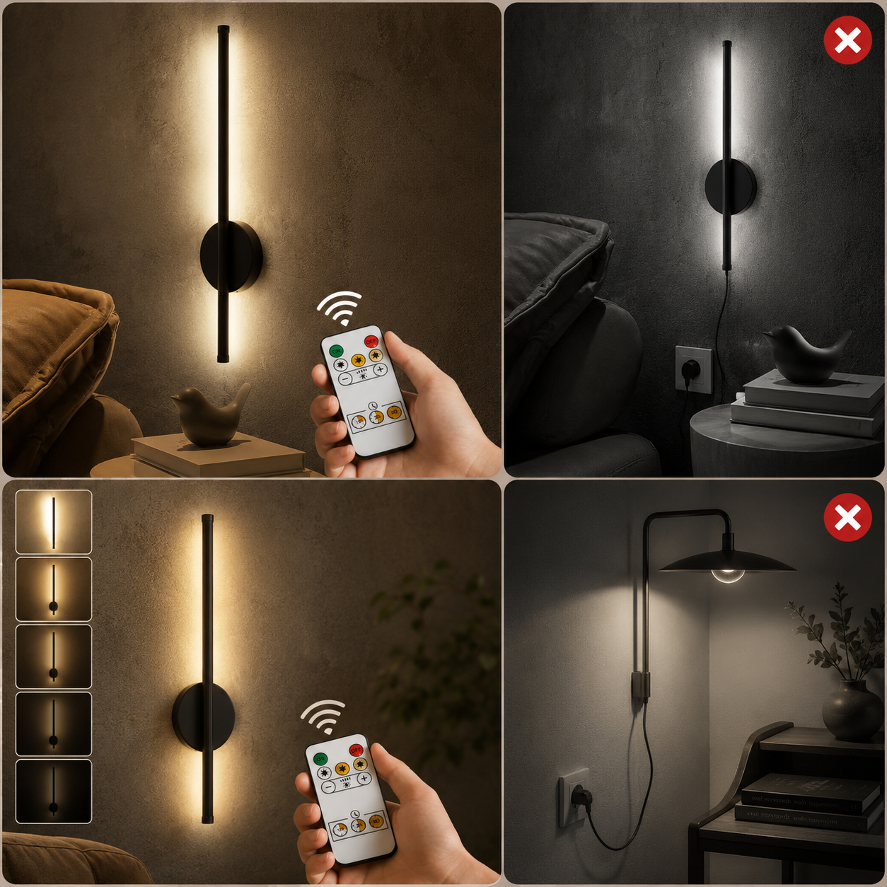 Lámpara Magnética de Pared LED Recargable